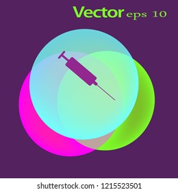 Syringe. flat icon.