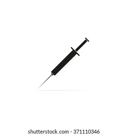 Syringe flat icon.