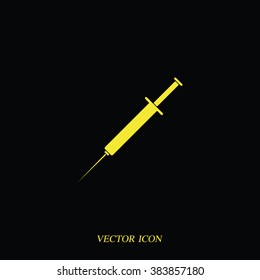 Syringe flat icon.