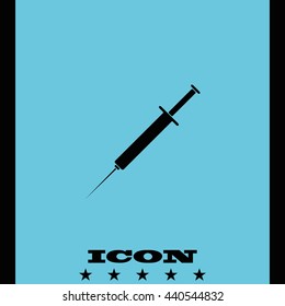 Syringe flat icon.