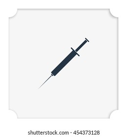 Syringe flat icon.