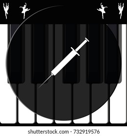Syringe flat icon.