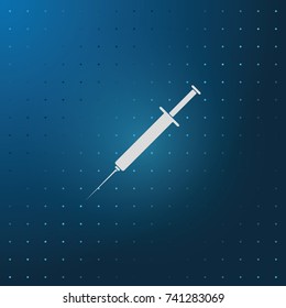 Syringe flat icon.