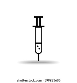 Syringe flat icon isolate on white background vector illustration eps 10