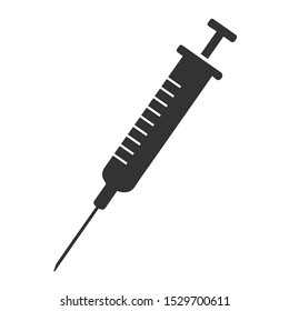 Syringe Flat Icon Or Logo Vector Illustration