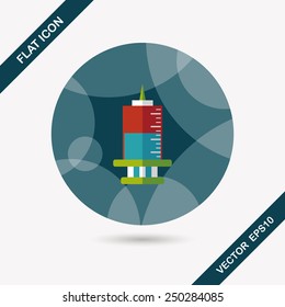 syringe flat icon with long shadow,eps10