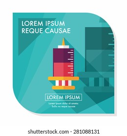syringe flat icon with long shadow,eps10