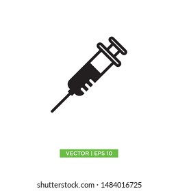 syringe flat icon vector illustration