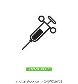 syringe flat icon vector illustration