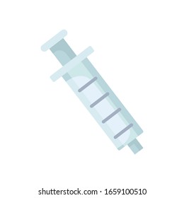 Syringe flat icon. vector illustration.