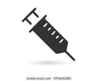 syringe flat icon vector illustration.