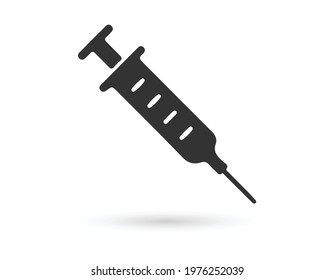 syringe flat icon vector illustration.