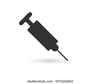 syringe flat icon vector illustration.
