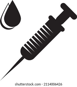 Spritze flach Symbol Vektorgrafik Design.eps