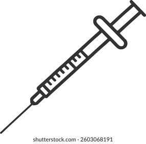 syringe flat icon vector illustration