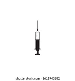 Syringe flat icon. You can be used syringe icon for several purposes like: websites, UI, UX, print templates, promotional materials, info-graphics, web and mobile phone apps.