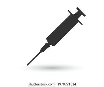 Syringe flat icon. You can be used syringe icon for several purposes like: websites, UI, UX, print templates, promotional materials, info-graphics, web and mobile phone apps.