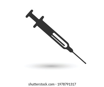 Syringe flat icon. You can be used syringe icon for several purposes like: websites, UI, UX, print templates, promotional materials, info-graphics, web and mobile phone apps.