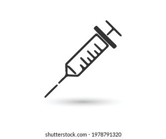 Syringe flat icon. You can be used syringe icon for several purposes like: websites, UI, UX, print templates, promotional materials, info-graphics, web and mobile phone apps.