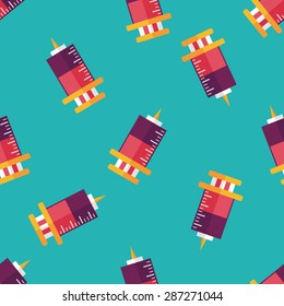 syringe flat icon,eps10 seamless pattern background