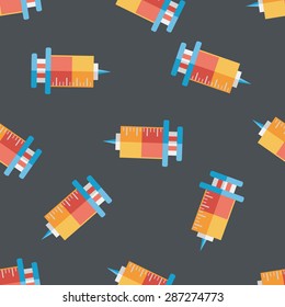 syringe flat icon,eps10 seamless pattern background