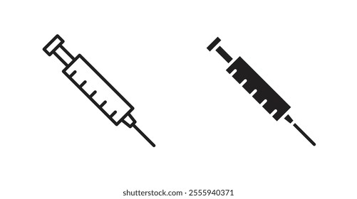 Syringe flat simple vector symbols illustration.