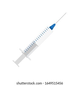 Syringe flat vector illustration. Isolated illustration white background
