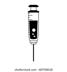 syringe with fluid icon image 