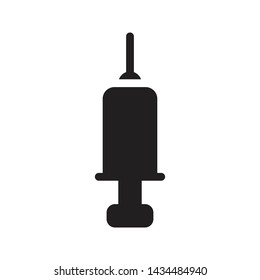 syringe glyph flat vector icon