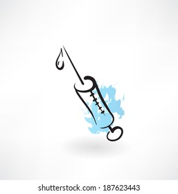 syringe grunge icon