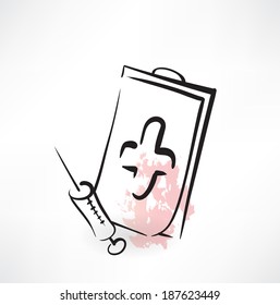 syringe grunge icon