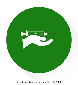 syringe hand  icon