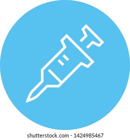 Syringe Hypodermic Needle Outline Icon