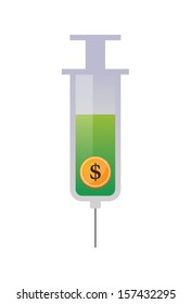Syringe with icon