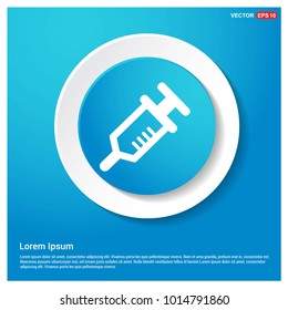 syringe icon Abstract Blue Web Sticker Button