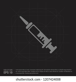 syringe icon - Black Creative Background - Free vector icon