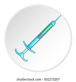 Syringe icon. Cartoon illustration of syringe vector icon for web