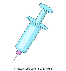 Syringe icon. Cartoon illustration of syringe vector icon for web