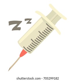 Syringe icon. Cartoon illustration of syringe vector icon for web