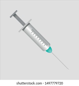 Syringe icon. Cartoon of sickle vector icon for web design isolated on gray background - Vector