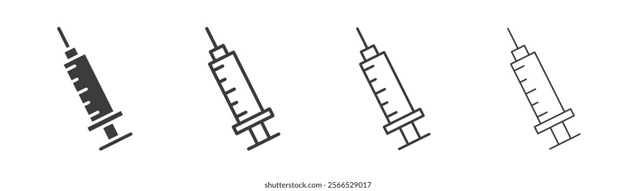 Syringe icon collection for website design, app, UI design.