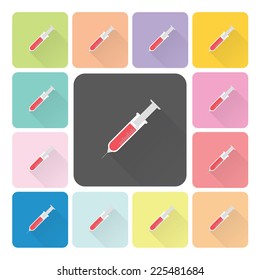 Syringe Icon Icon color set vector illustration.