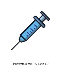 syringe icon of color style design vector template