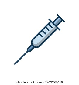 syringe icon of color style design vector template