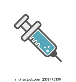 syringe icon of color style design vector template