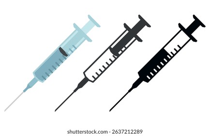 Syringe icon. Colored vector illustration.