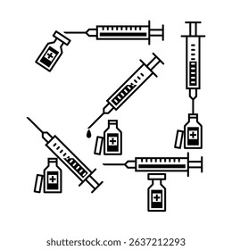 Syringe icon. Colored vector illustration.