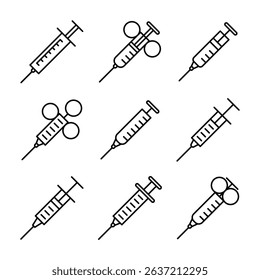Syringe icon. Colored vector illustration.