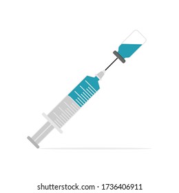 syringe icon. concept of vaccination. vector, illustration