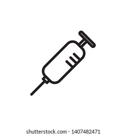 syringe icon design template. Trendy style, vector eps 10